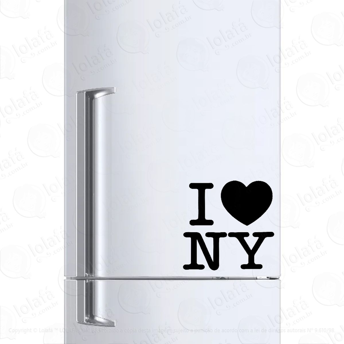 adesivo para geladeira new york - i love ny mod:6684