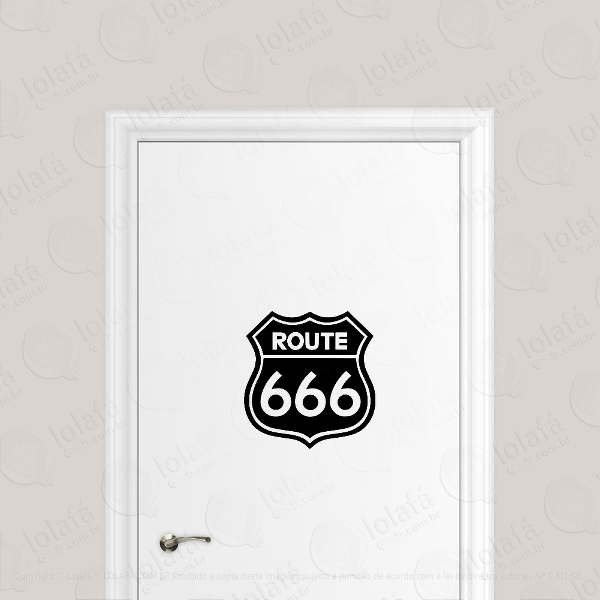 adesivo para porta route 666 - rota 666 mod:6705