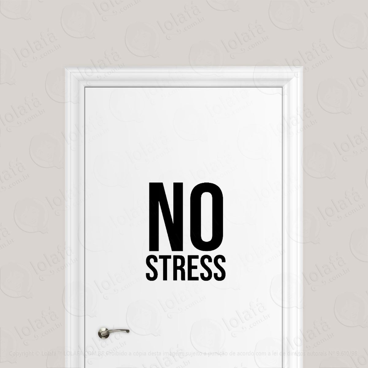 adesivo para porta no stress - sem estresse mod:6714