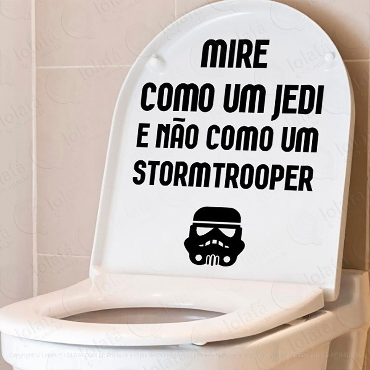 adesivo decorativo tampa vaso banheiro mire como um jedi mod:14