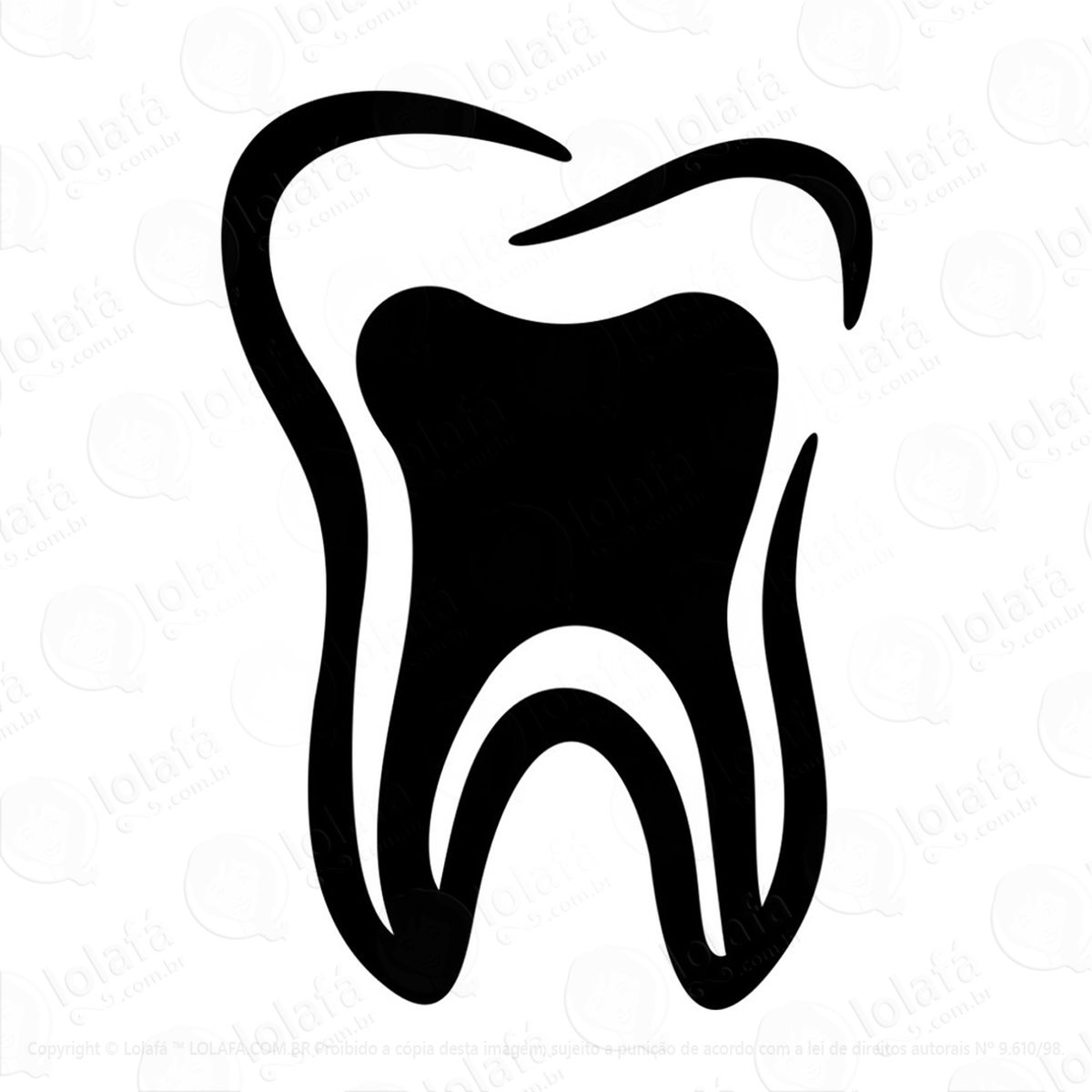 adesivo parede ou porta odontologia dentinho mod:148