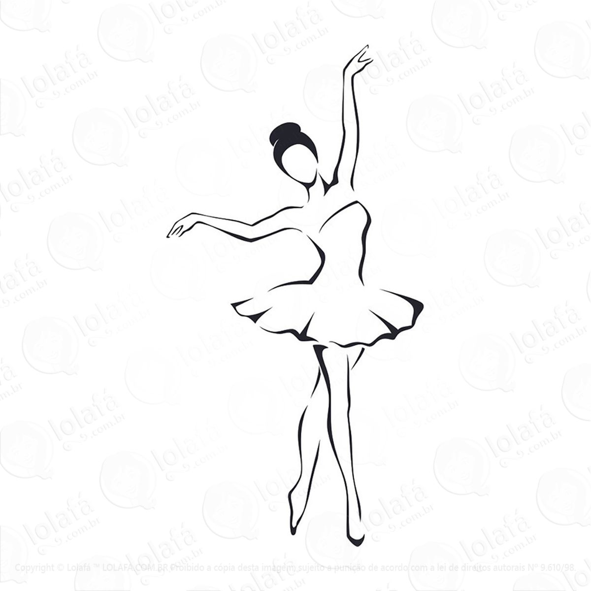 adesivo ballet bailarina 38x75cm mod:243