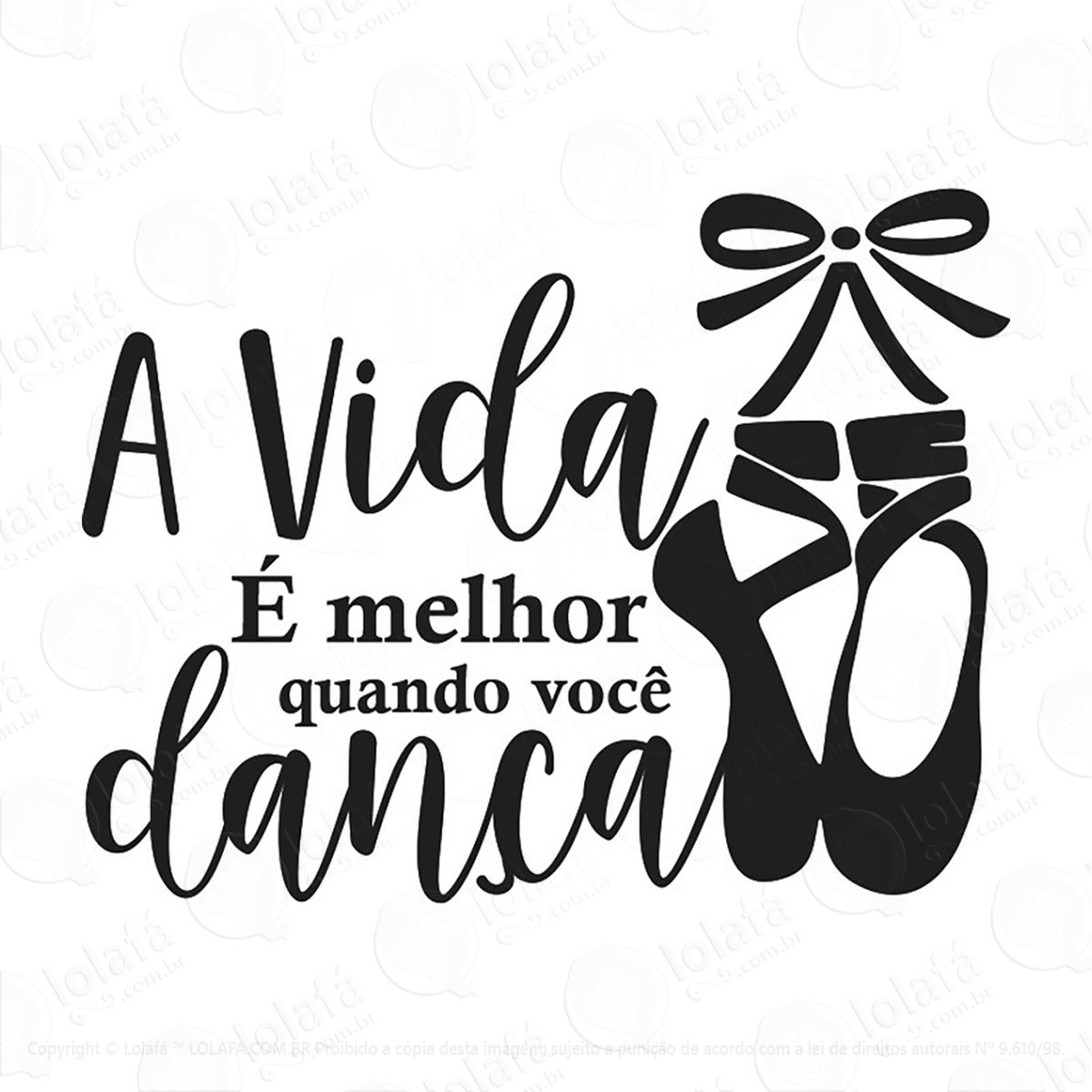 adesivo ballet sapatilha dança 60x46cm mod:247