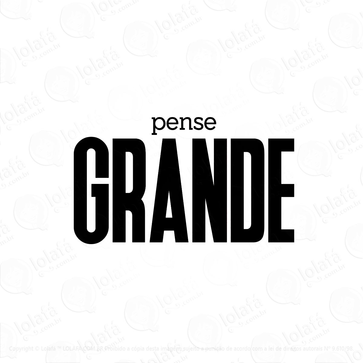 adesivo de parede decorativo  pense grande escritório mod:325