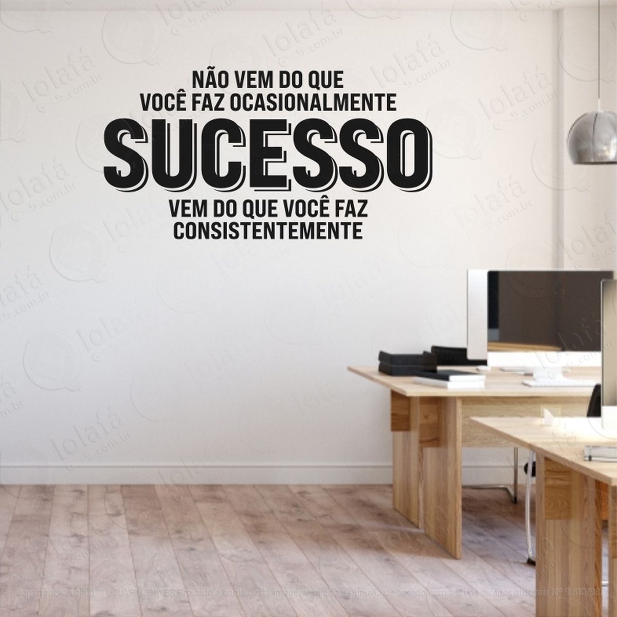 adesivo de parede para empresa escritório sucesso mod:349