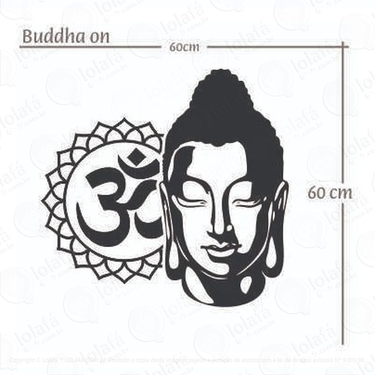 adesivo buddha para ambientes mod:487