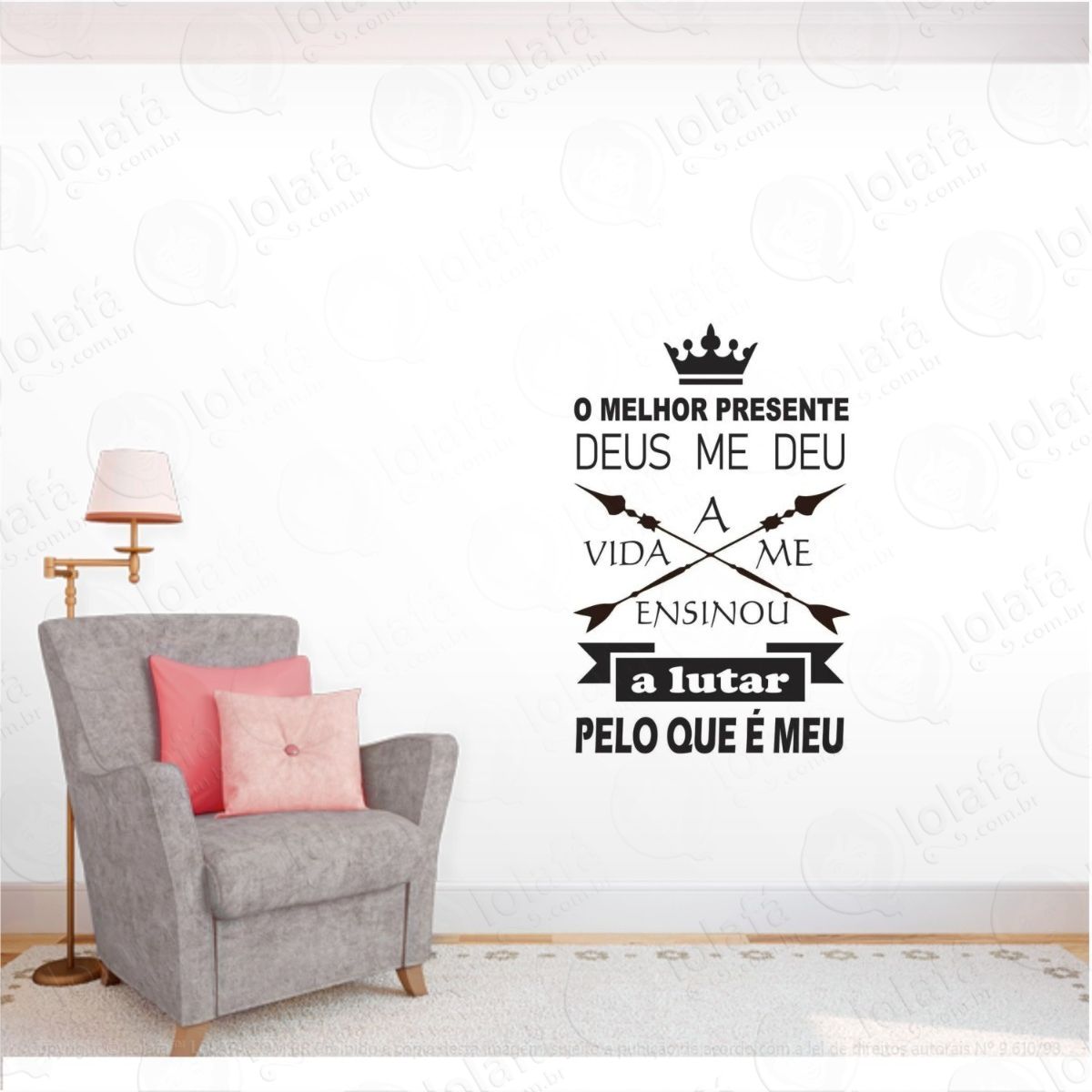 adesivo decorativo  frase melhor presente deus me deu -cbjr- mod:769