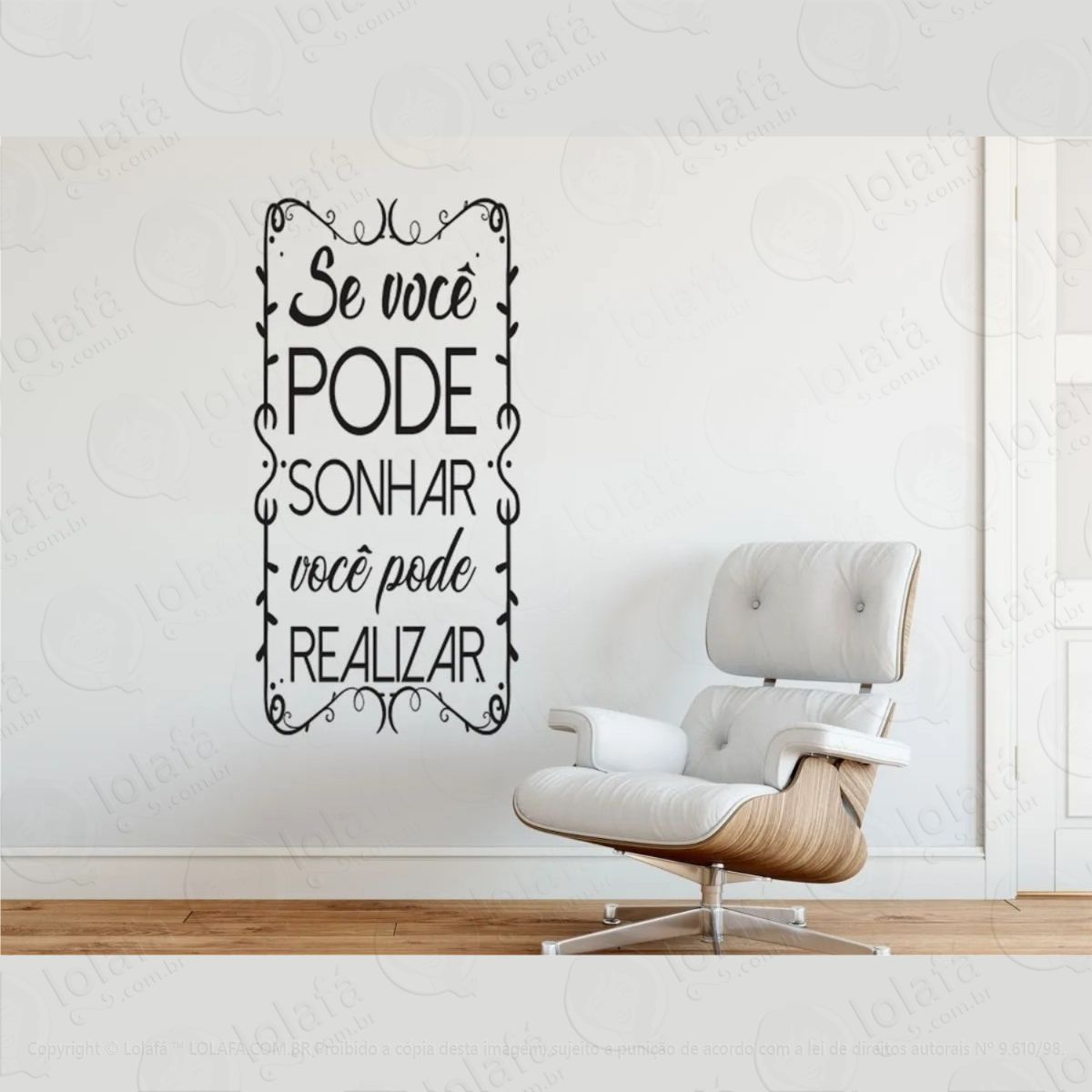 adesivo decorativo frase se você pode sonhar mod:827