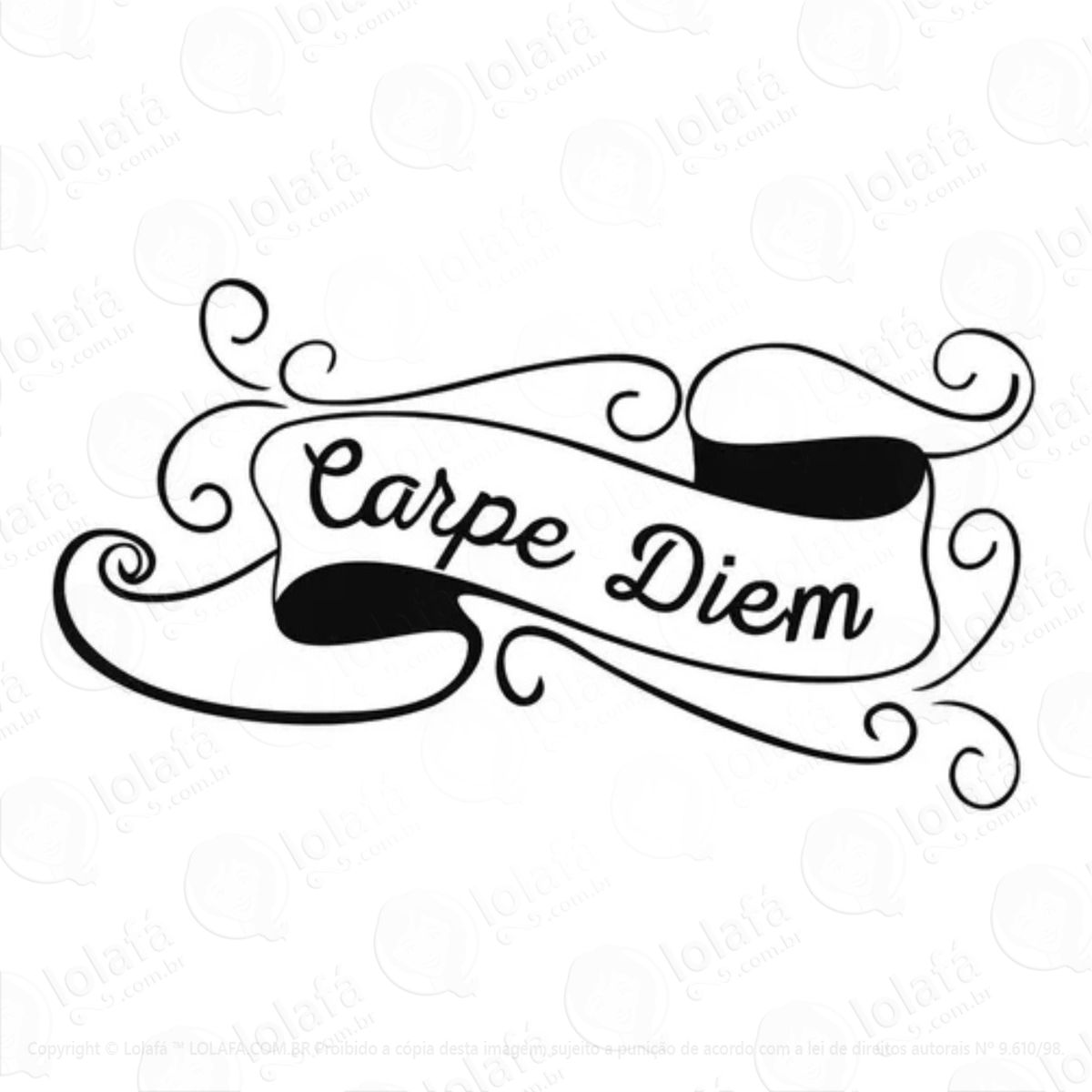 adesivo decorativo de parede aproveite o momento carpe diem mod:838