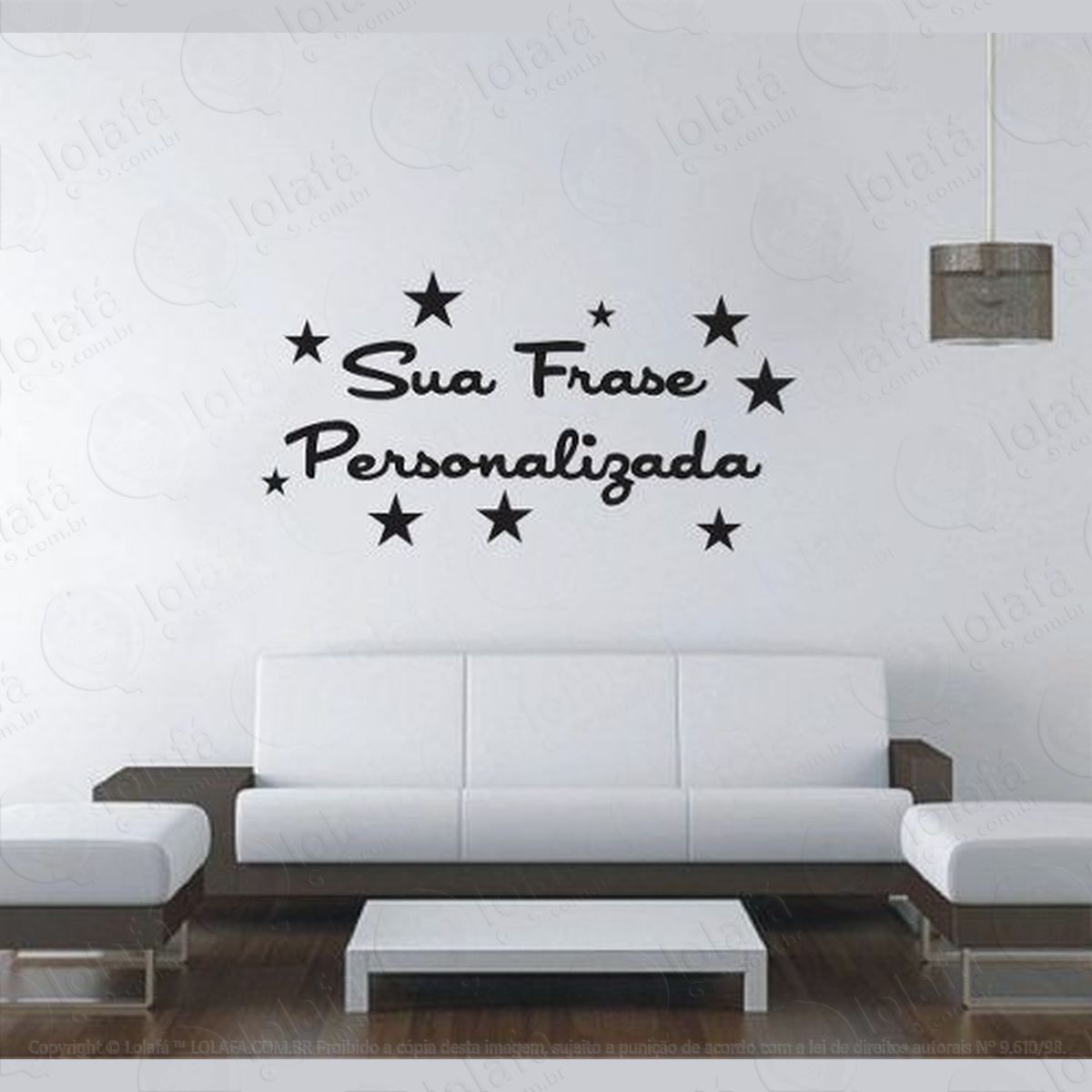 adesivo frases personalizadas 90 cm mod:998