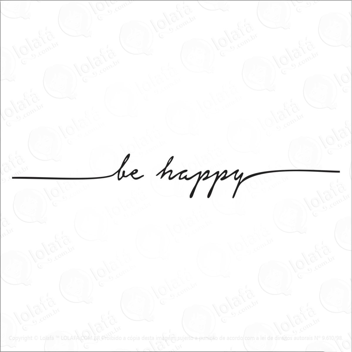 adesivos decorativo frases be happy barato promoção mod:1021