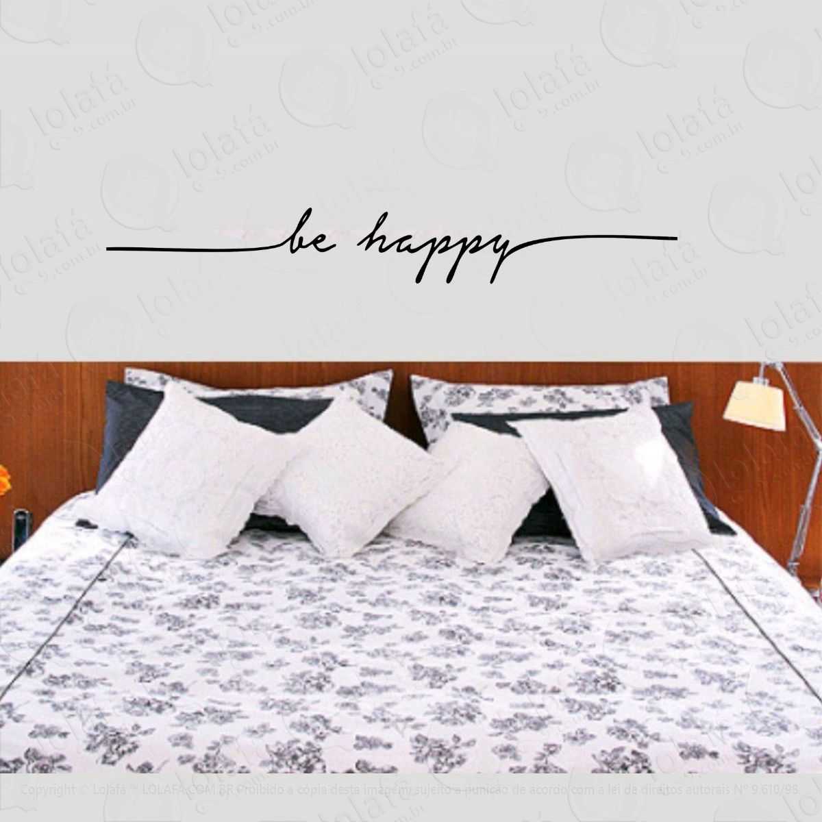 adesivos decorativo frases be happy barato promoção mod:1048