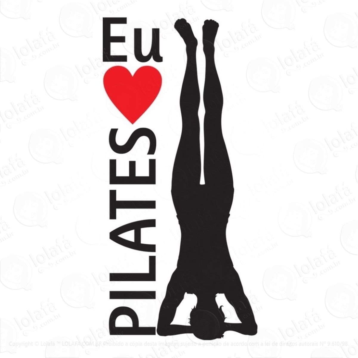 Adesivo Decorativo De Parede Frase Pilates + Espátula em Promoção