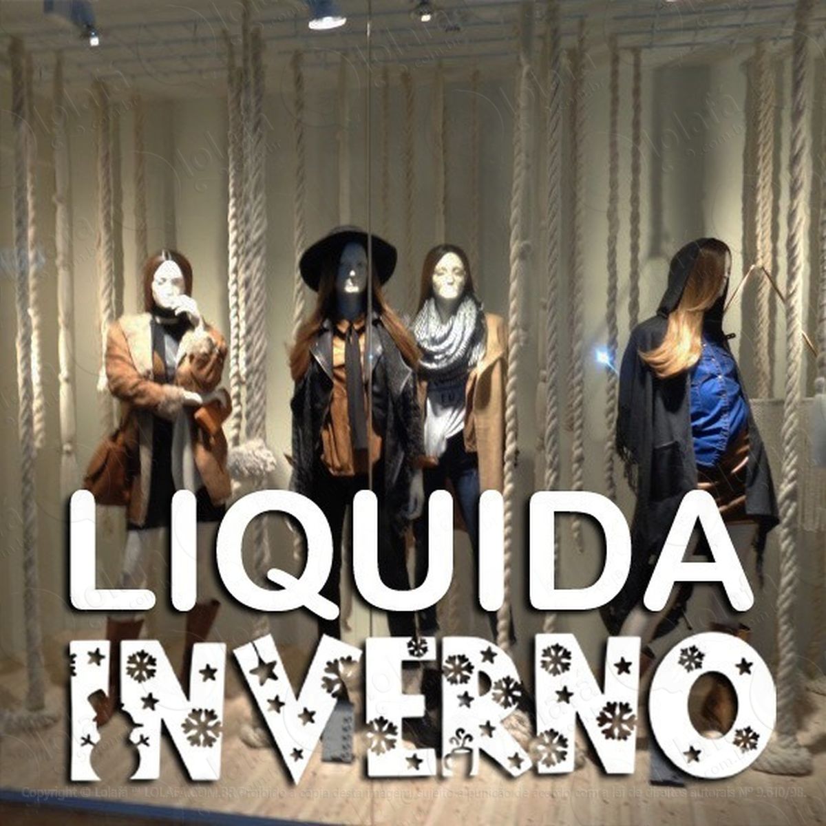 adesivo decorativo vitrine liquida inverno letras decoradas mod:1817