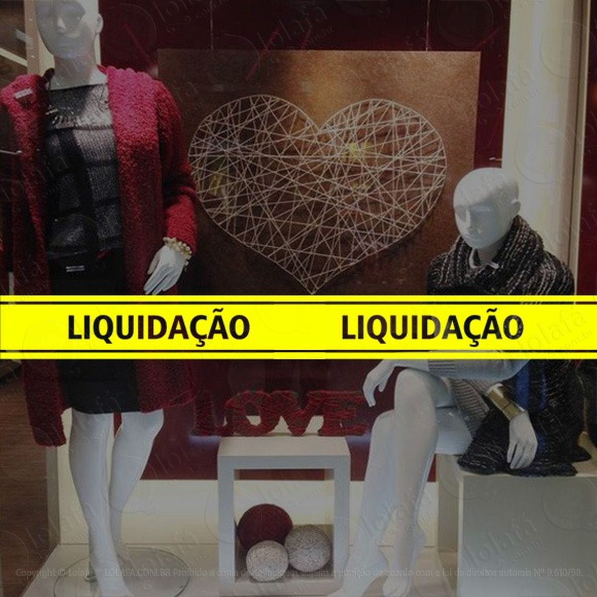 adesivo para vitrine faixa liquidação mod:1819