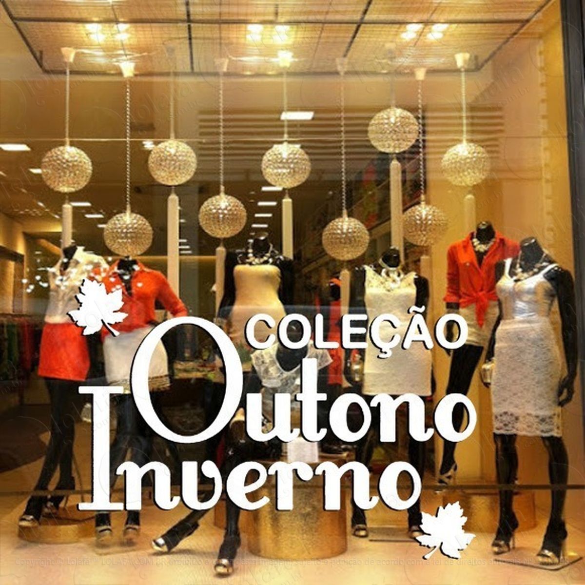 adesivo decorativo vitrine coleção outono inverno mod:1851