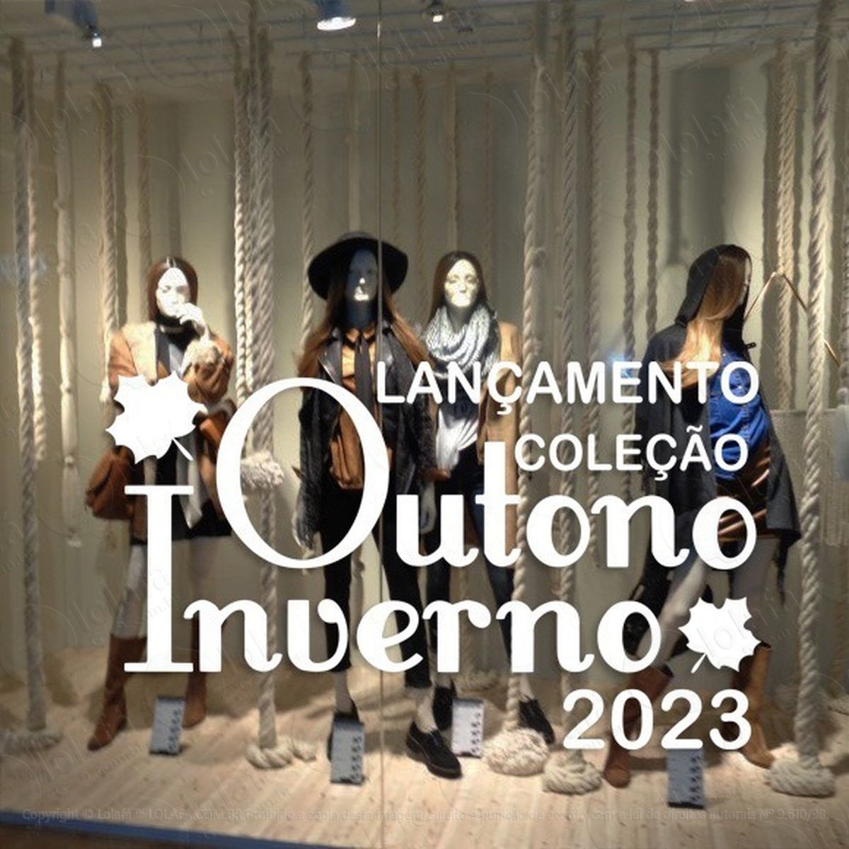 adesivo decorativo vitrine lançamento coleção outono inverno mod:1882