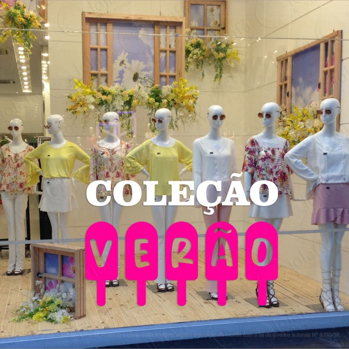 adesivo decorativo vitrine coleção verão picolé mod:2091