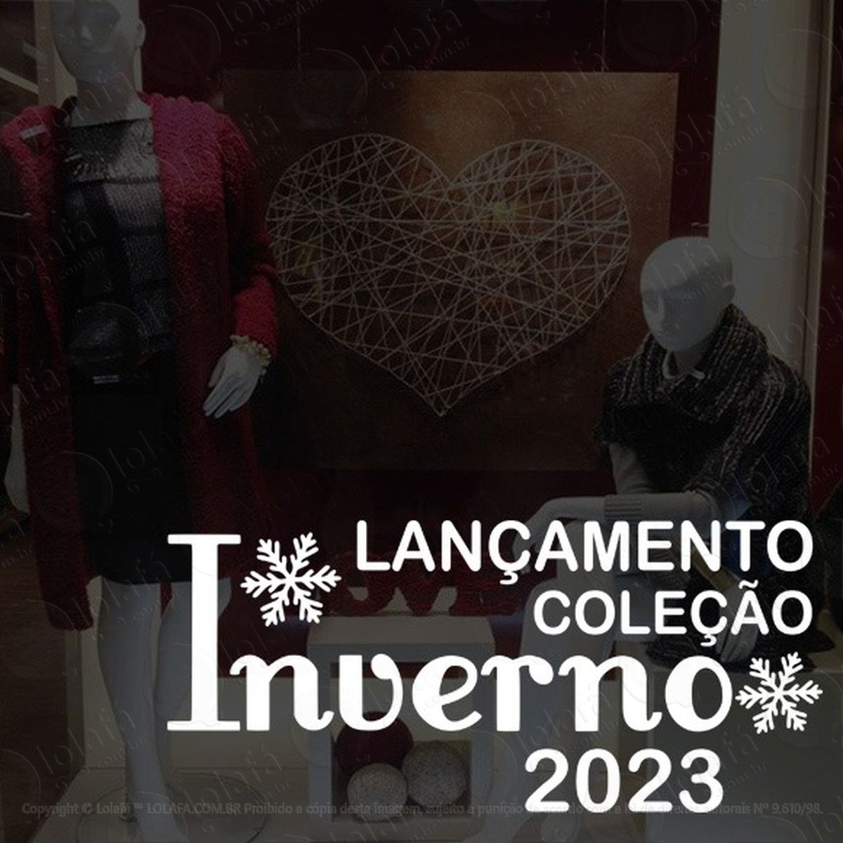 adesivo decorativo vitrine lançamento coleção inverno mod:2096