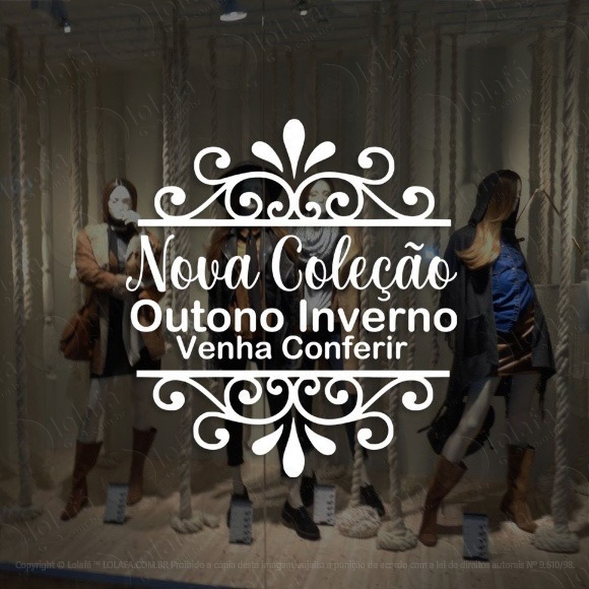 adesivo decorativo vitrine nova coleção outono inverno mod:2208