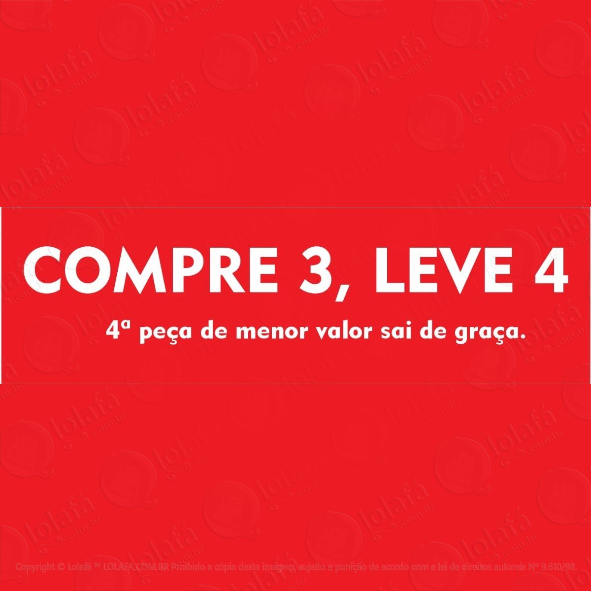 adesivo compre 3, leve 4 para vitrine mod:2267