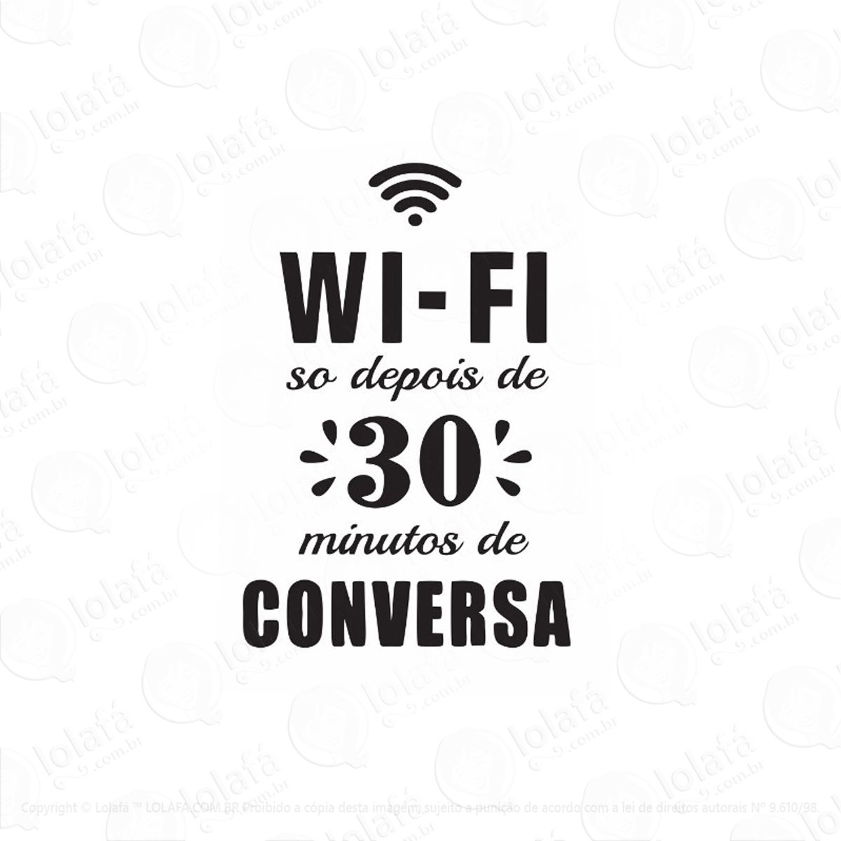 Adesivo Decorativo Para Parede Wifi Mod:2417