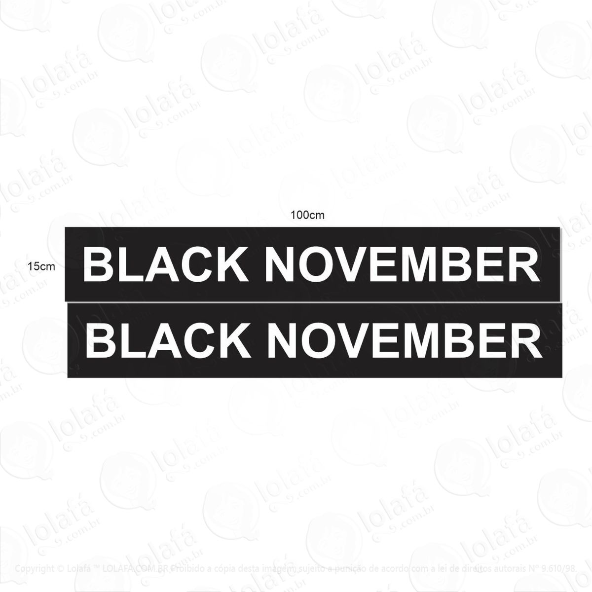 adesivo black november para vitrine kit com 2 mod:2443