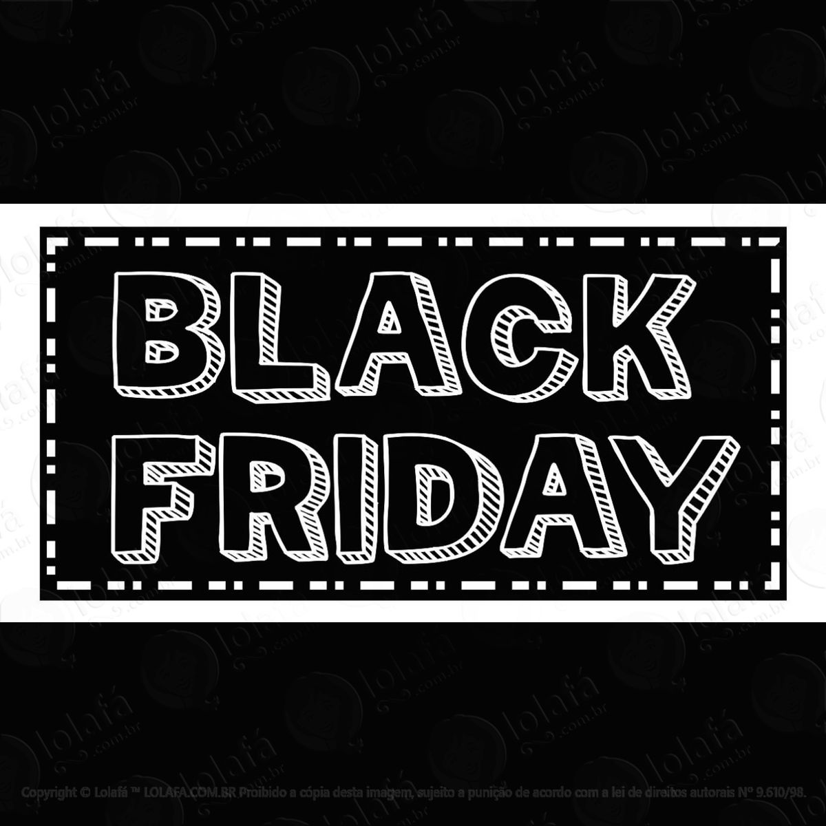 adesivo black friday pra vitrine retangular mod:2456