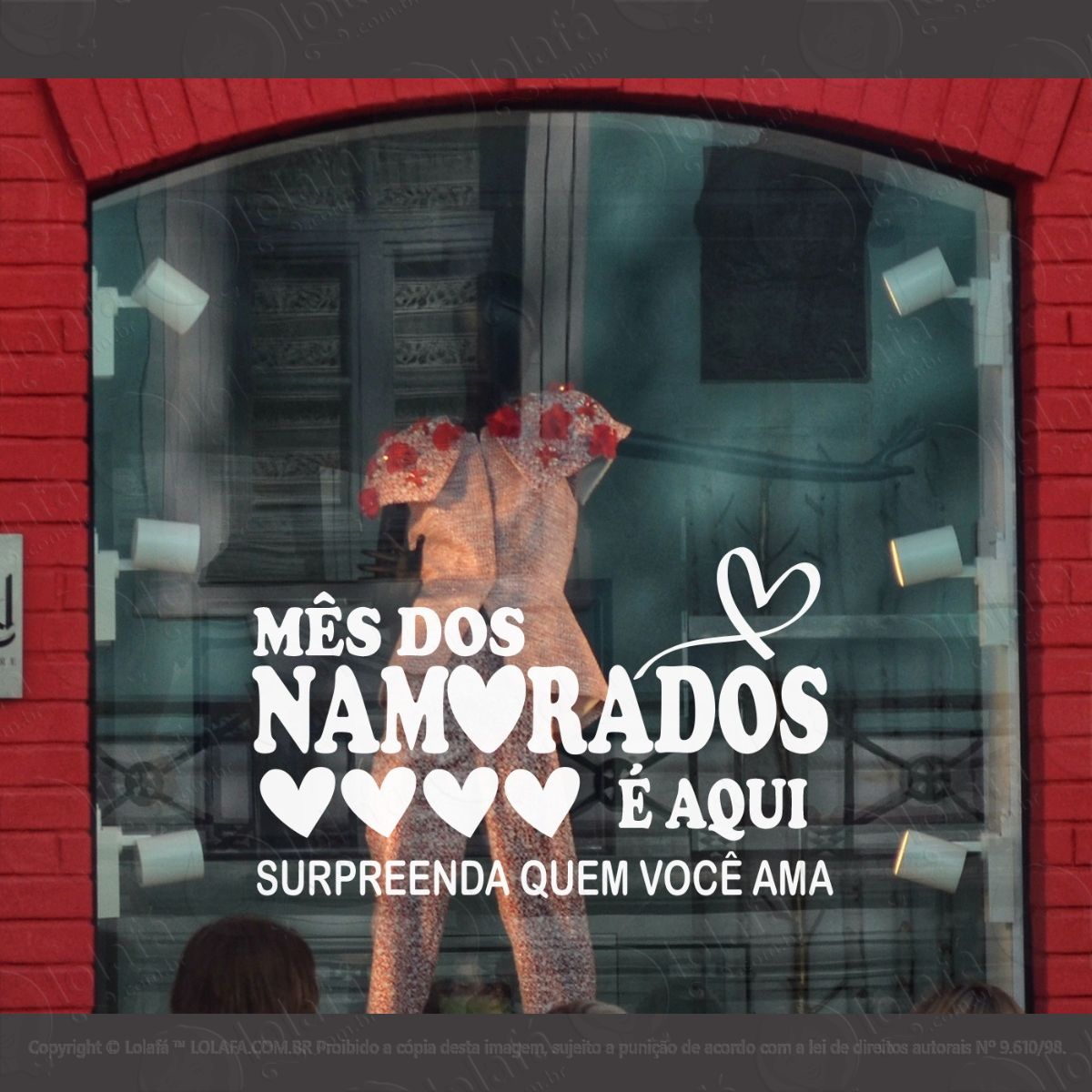 Adesivo De Vitrine Dia Dos Namorados Loja Roupa Fachada Mod:2731