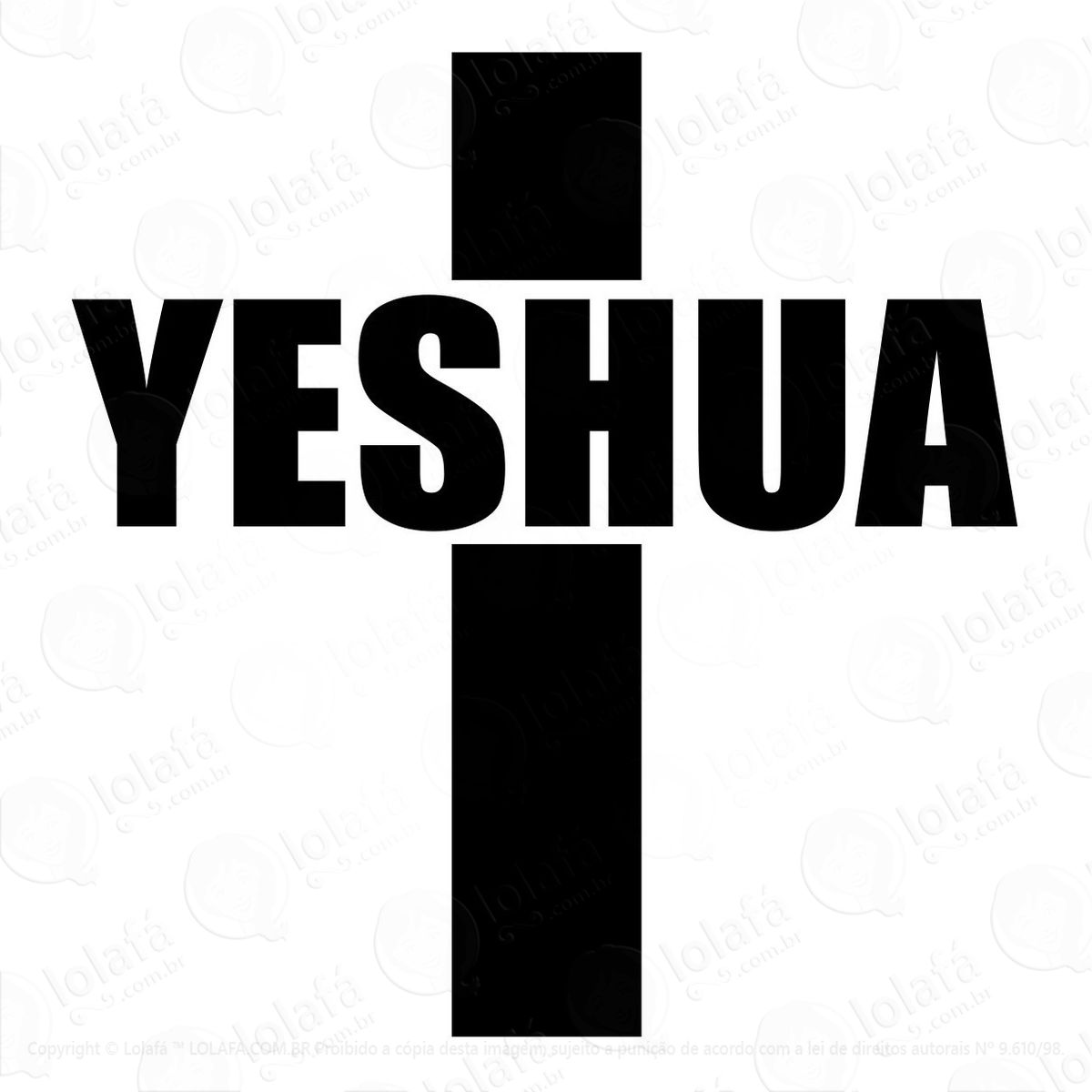 2 Adesivos Yeshua Cristão Gospel Católico Religião Jesus Mod:3114