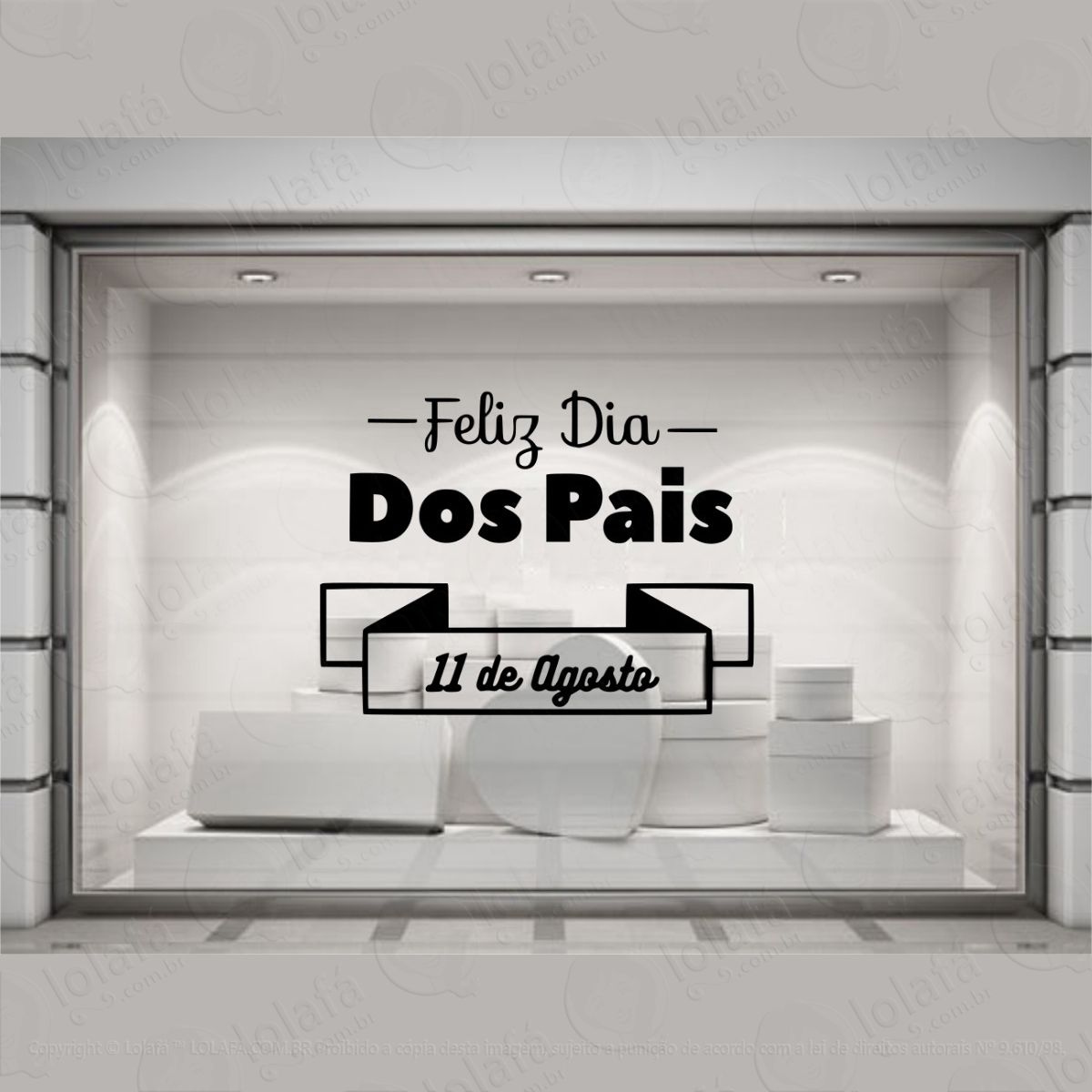 adesivo dias dos pais vitrine loja decoração pai papai mod:4142