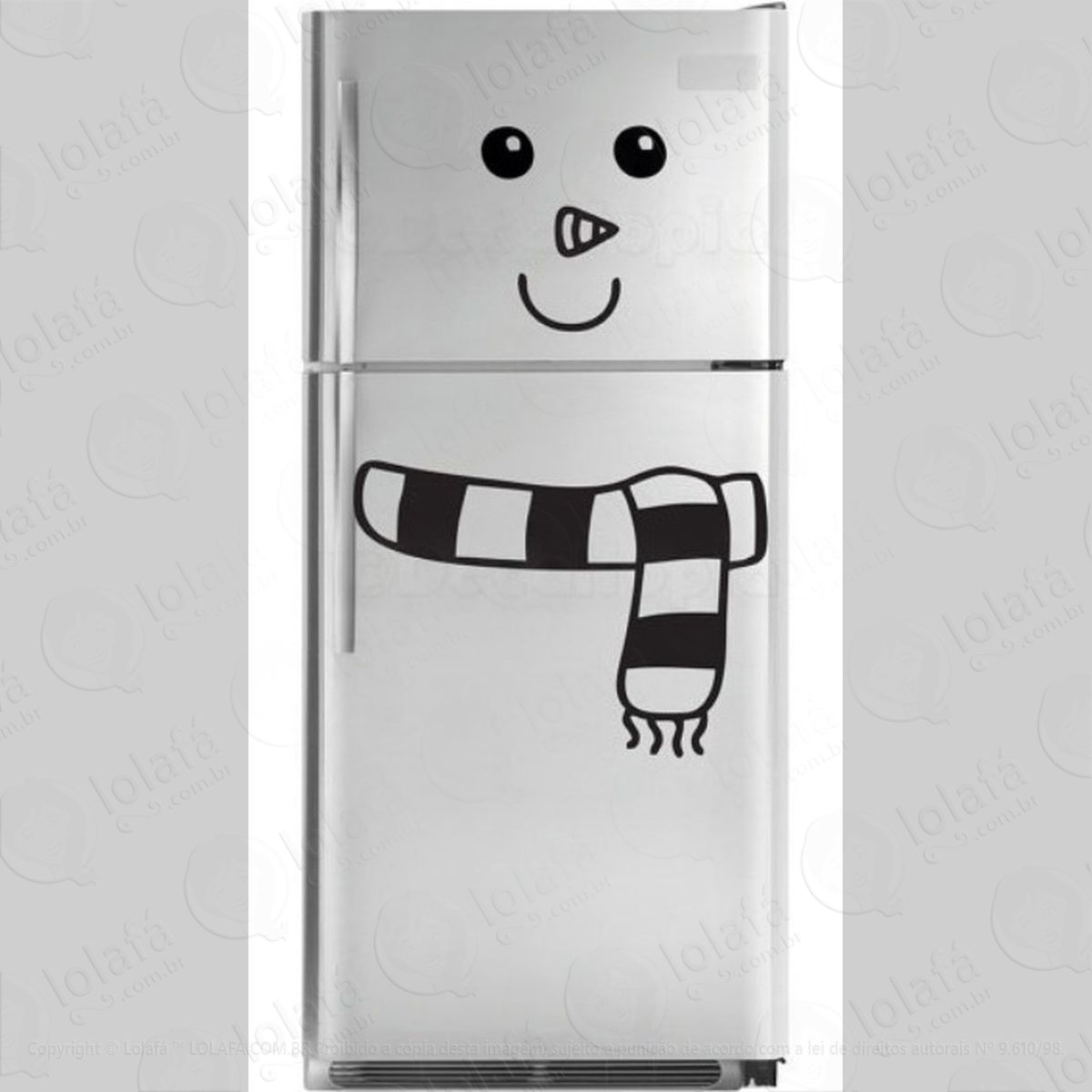 adesivo boneco de neve - natal porta geladeira parede mod:4285