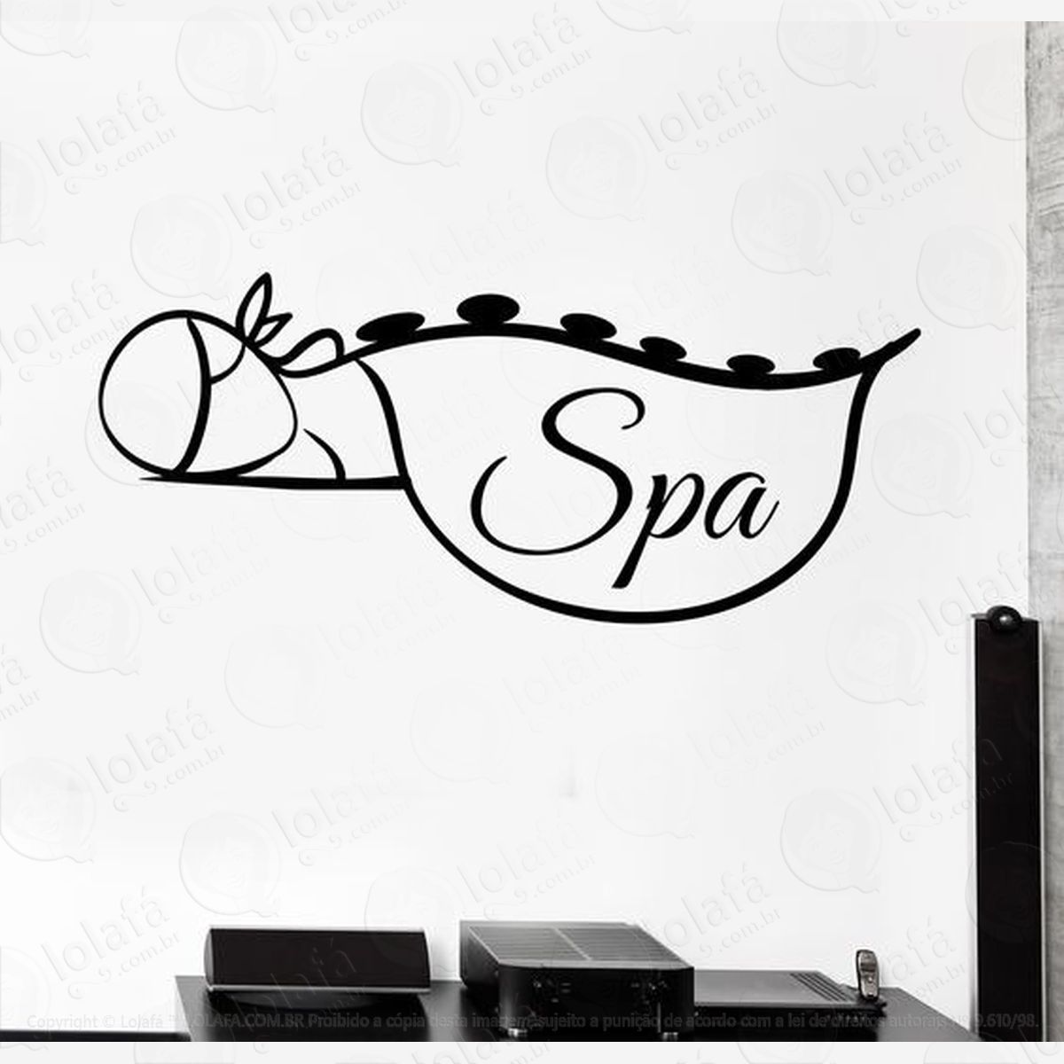 Adesivo De Parede Massagem Spa Vitrine Spa Decoração Mod:4292