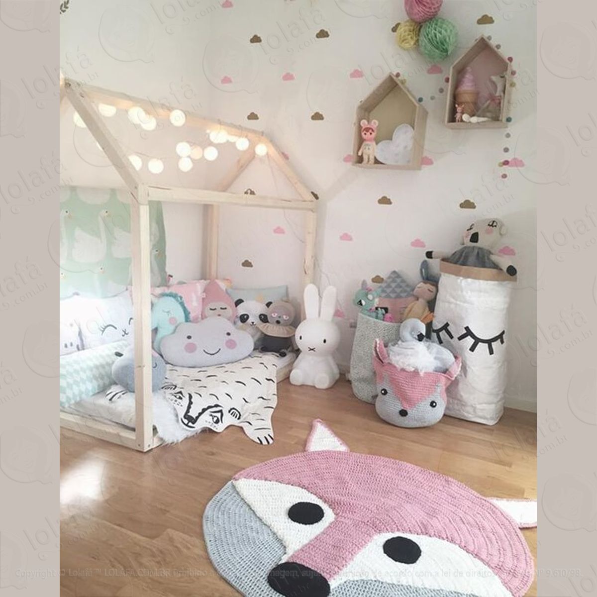 Adesivo De Parede Nuvens Quarto Bebê Decoração Nuvem 200und Mod:4364