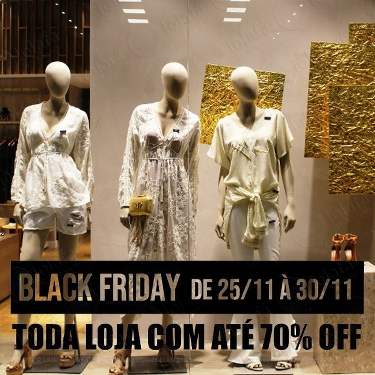 adesivo decorativo vitrine faixa black friday 70% off mod:4741