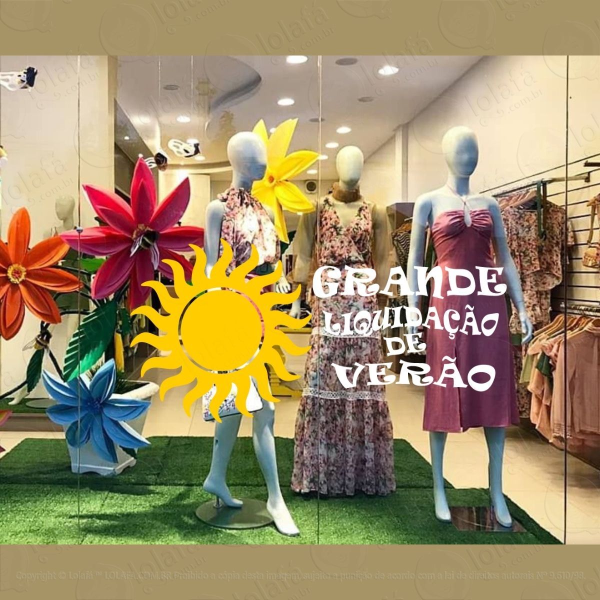 adesivo promoção de verão para loja vitrine parede mod:5036