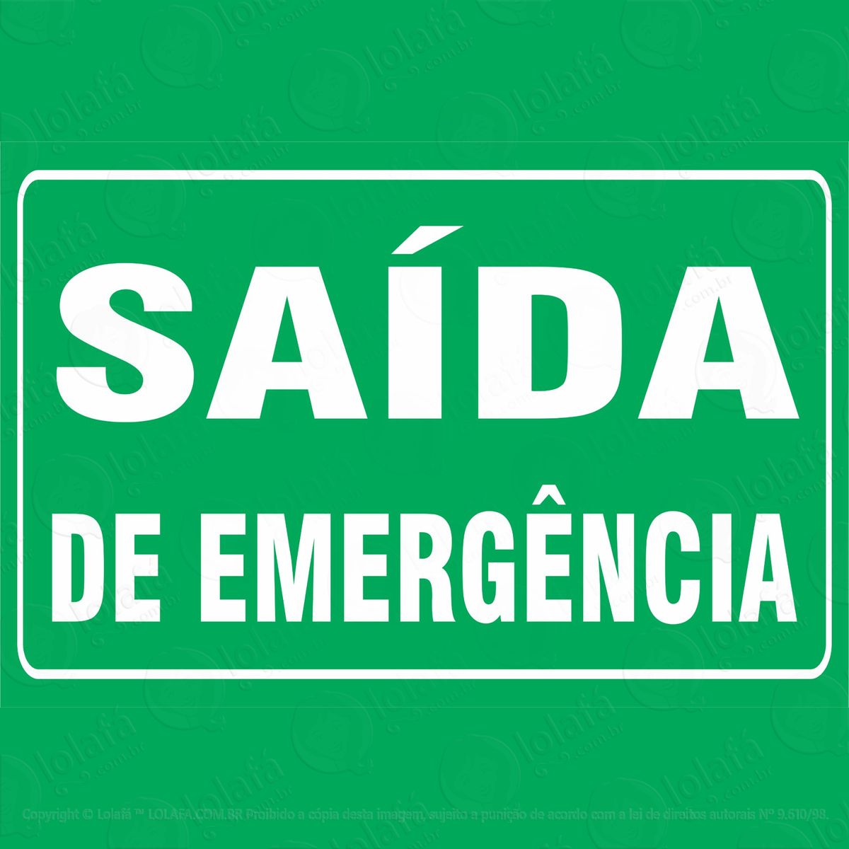 Adesivo Saída De Emergência Mod:5167