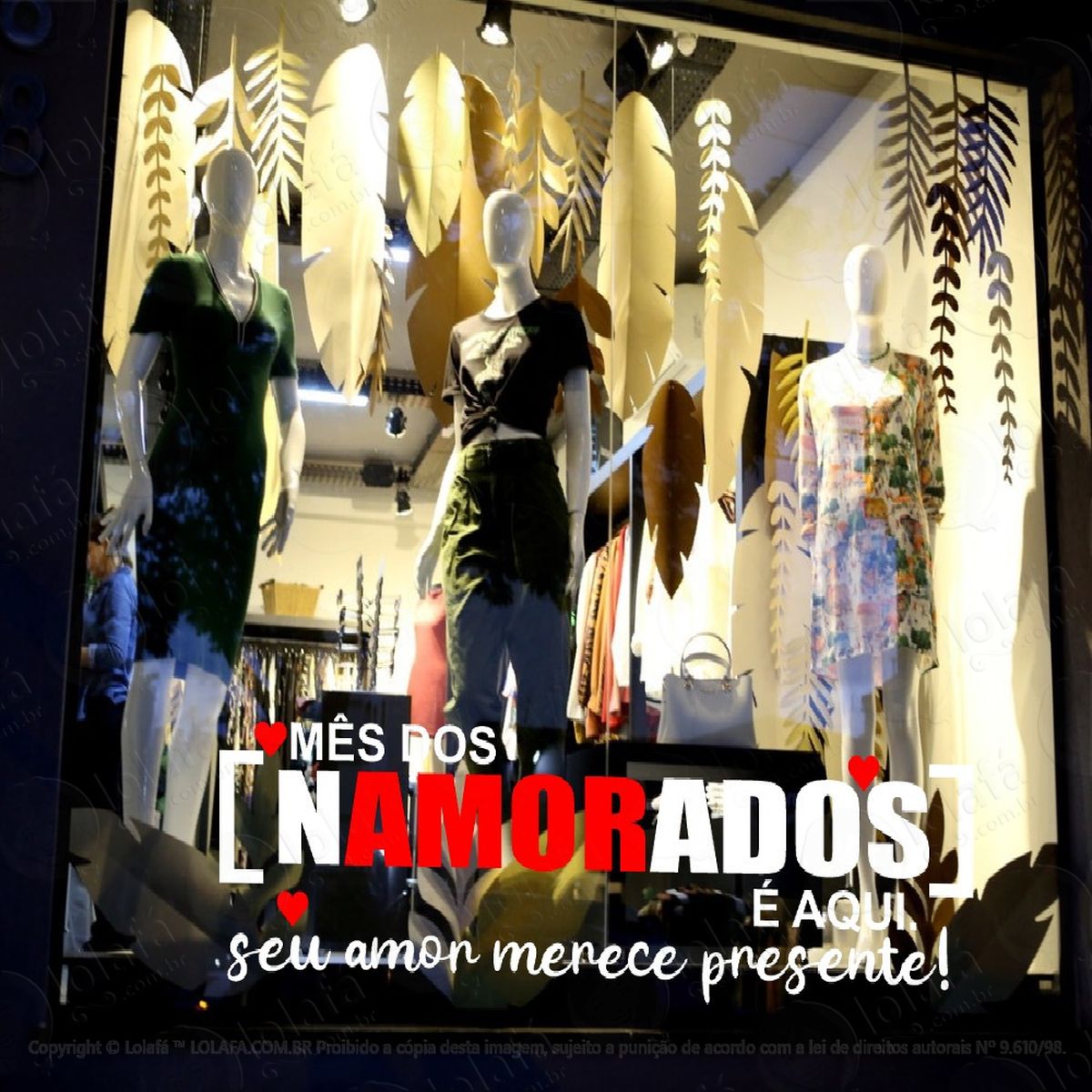 adesivo para vitrine comércio mês dos namorados mod:5336