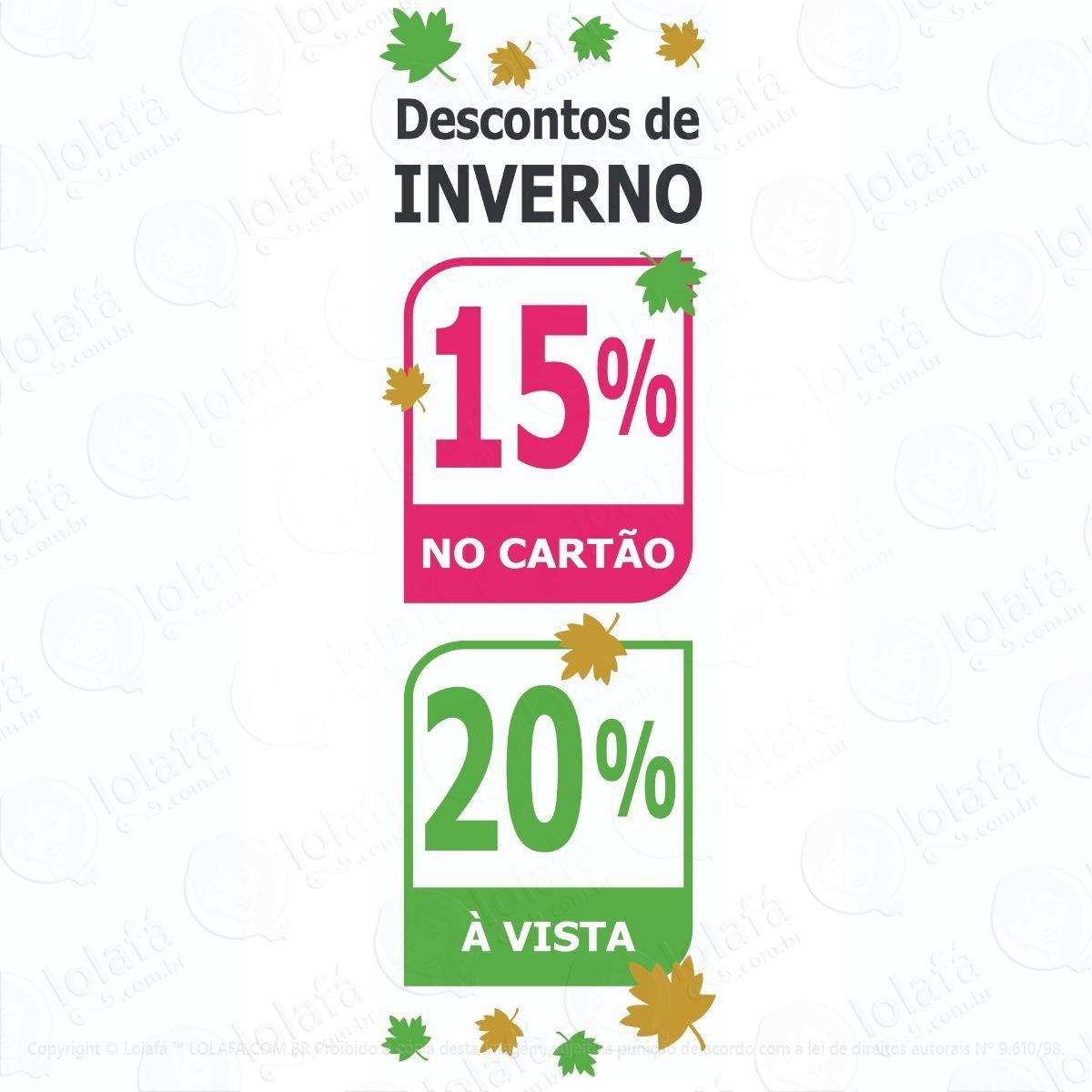 adesivo promoção desconto inverno liquidação mod:5801