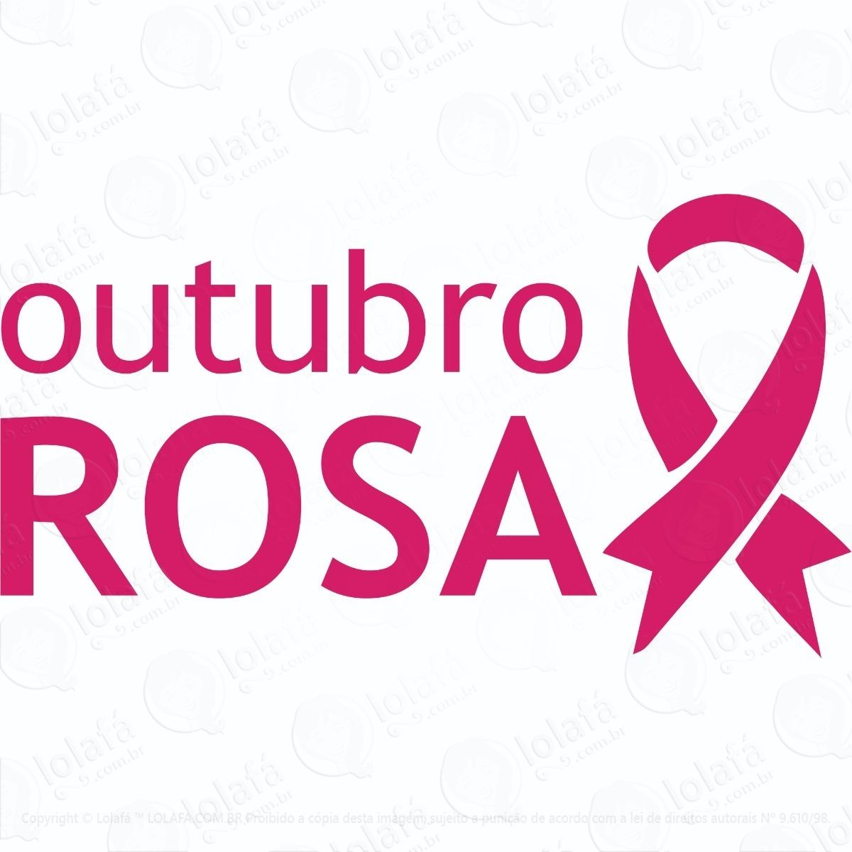 kit com 2 unidades adesivo outubro rosa vinil adesivo mod:5886