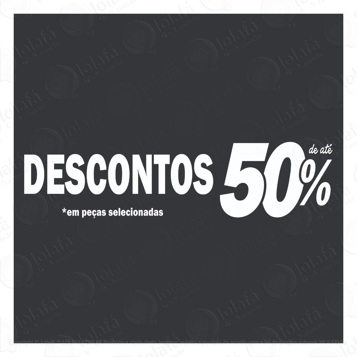 adesivo para vitrine descontos de até 50% mod:5892