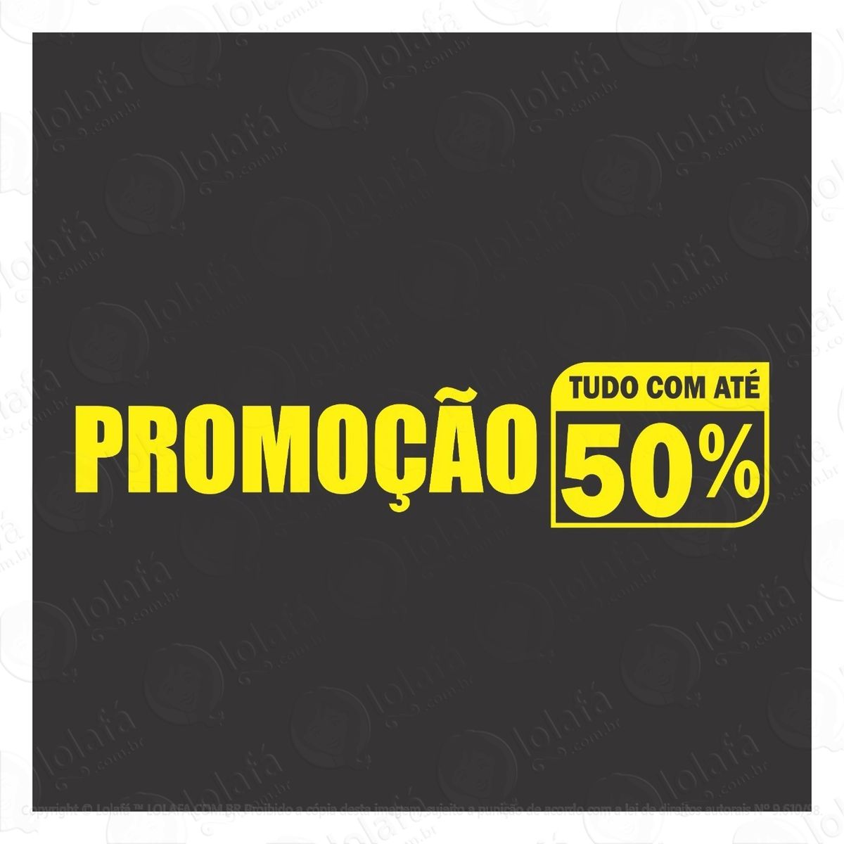 adesivo promoção 50% para vitrine mod:5894