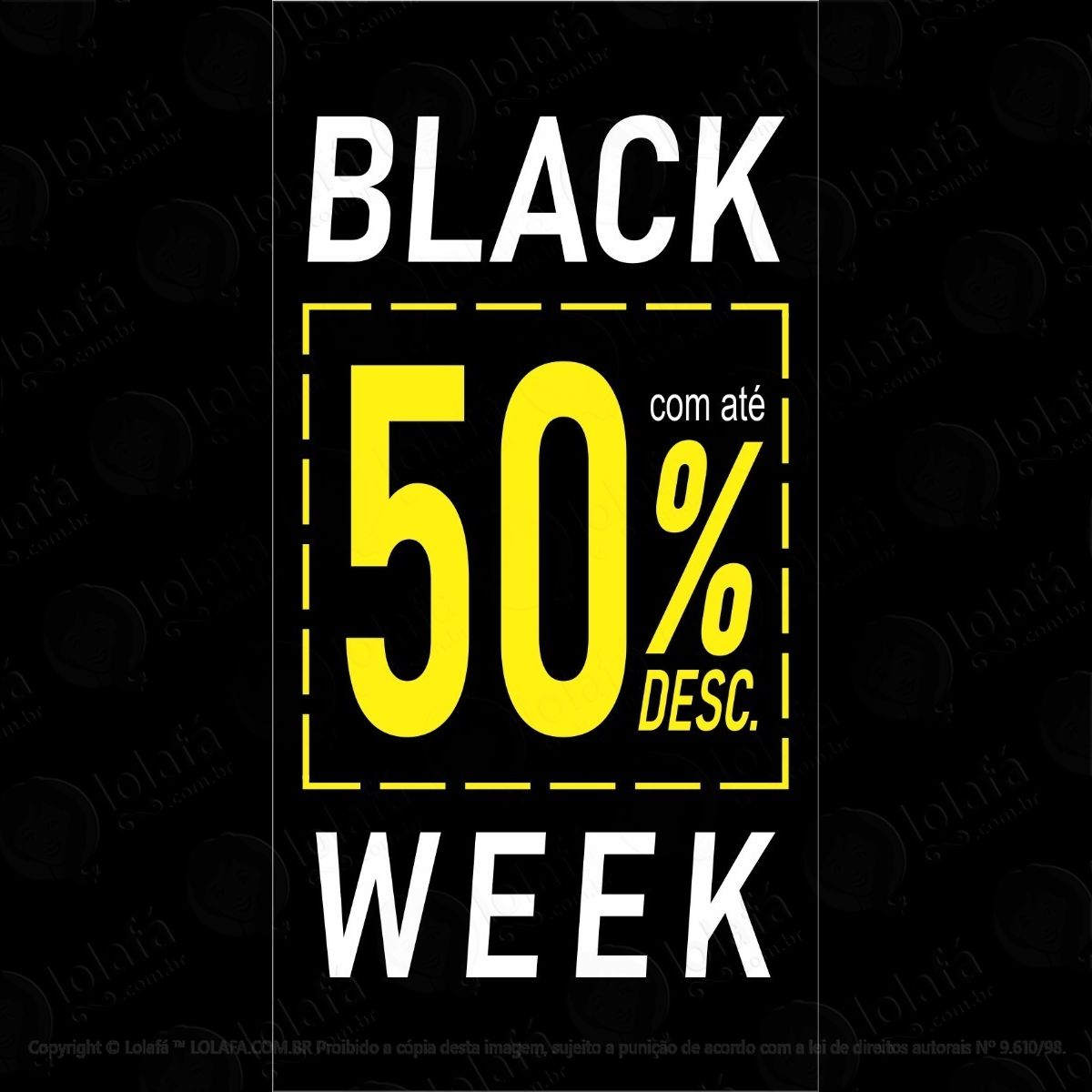 adesivo para vitrine black week liquidação promoção mod:5965