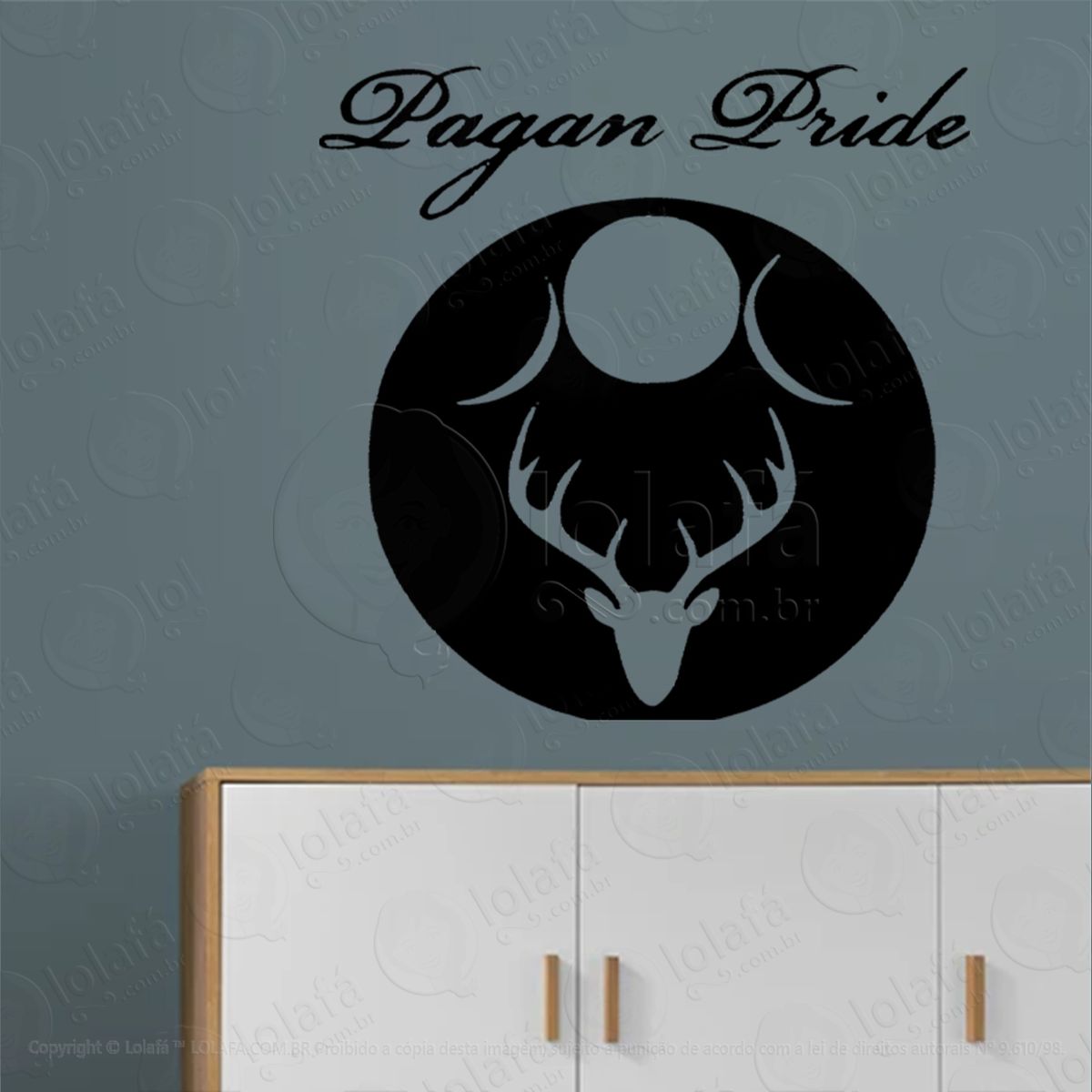 orgulho pagão pagan pride adesivo de parede decorativo para casa, sala, quarto, vidro e altar ocultista - mod:48