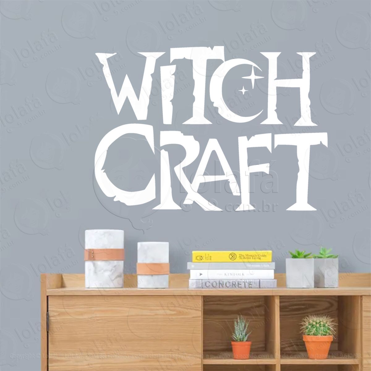 bruxaria witch craft adesivo de parede decorativo para casa, sala, quarto, vidro e altar ocultista - mod:139