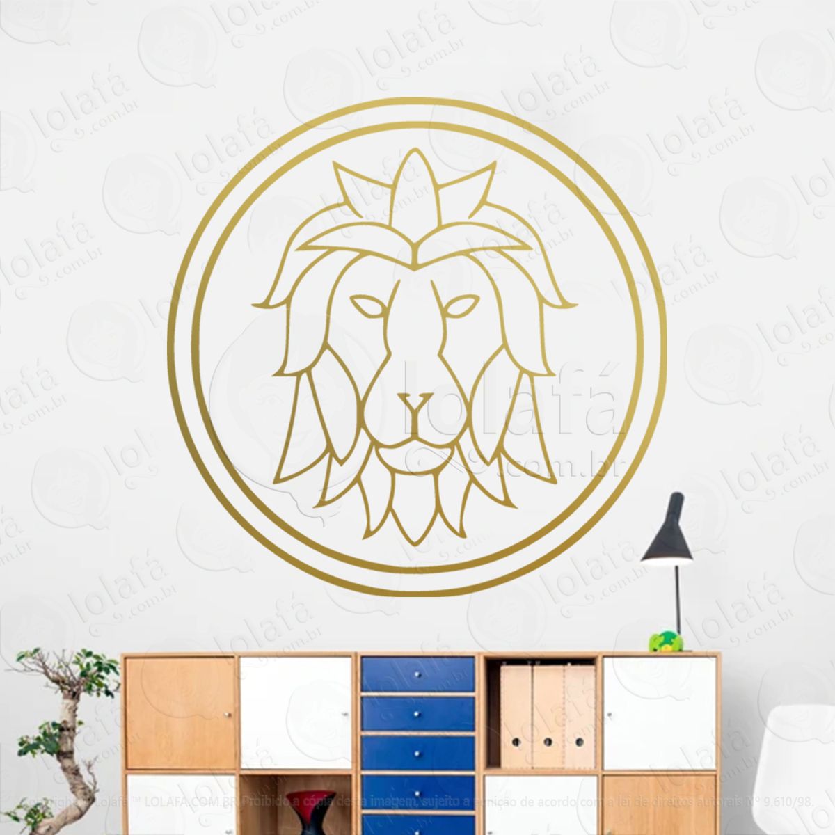 mandala signo de leão astrologia leo adesivo de parede decorativo para casa, sala, quarto, vidro e altar ocultista - mod:224