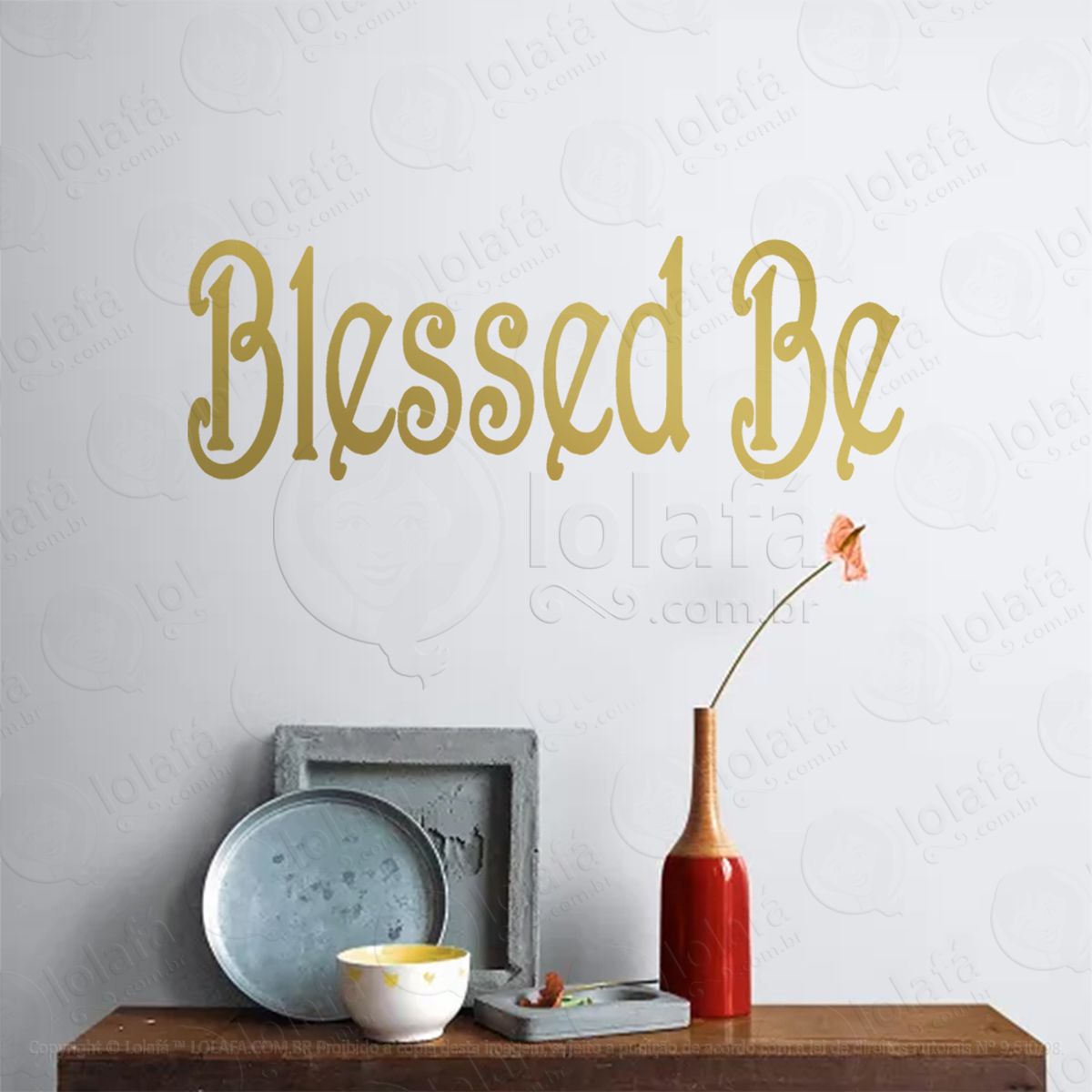 blessed be seja abençoado adesivo de parede decorativo para casa, sala, quarto, vidro e altar ocultista - mod:246