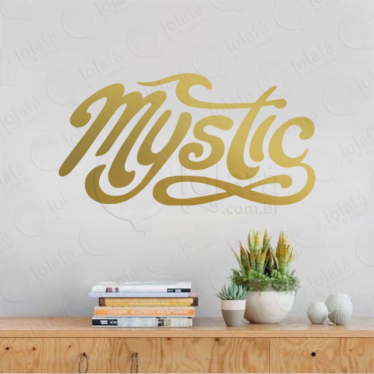 nome mystic adesivo de parede decorativo para casa, sala, quarto, vidro e altar ocultista - mod:263