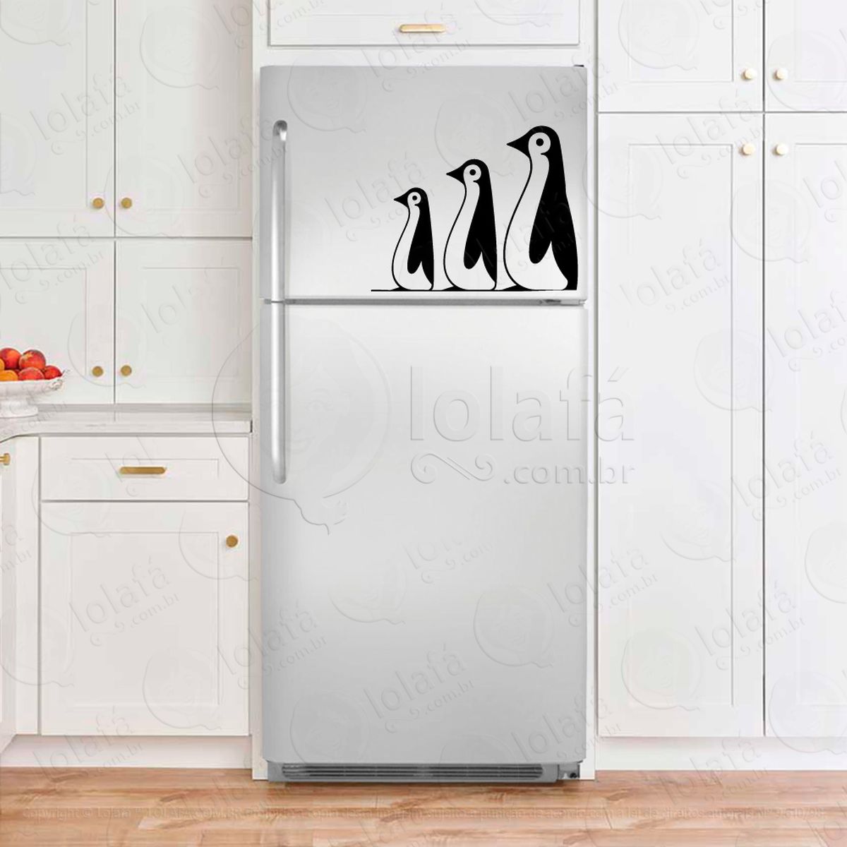 pinguins adesivo geladeira - mod:247