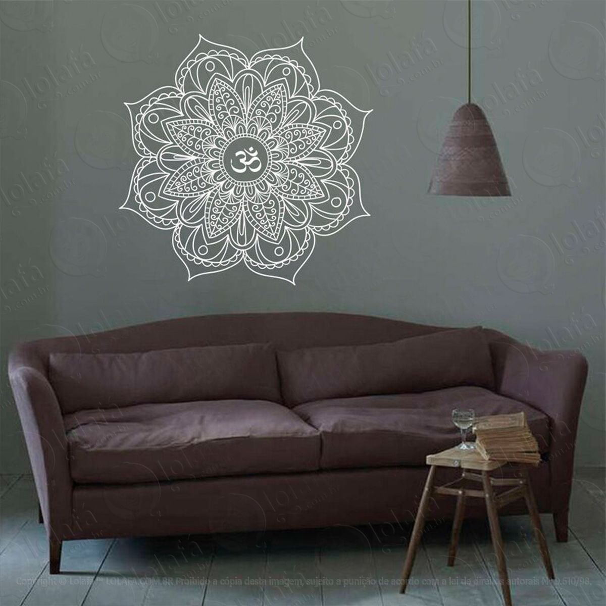 mandala para cultivar a essência da vida adesivo de parede decorativo para casa, quarto, sala e vidro - mod:353